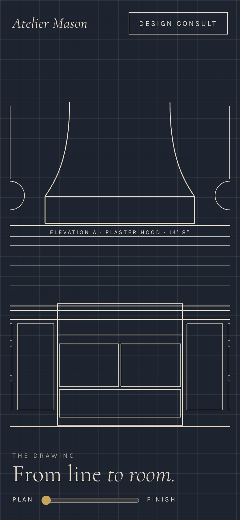 Atelier Mason Kitchens concept on a phone