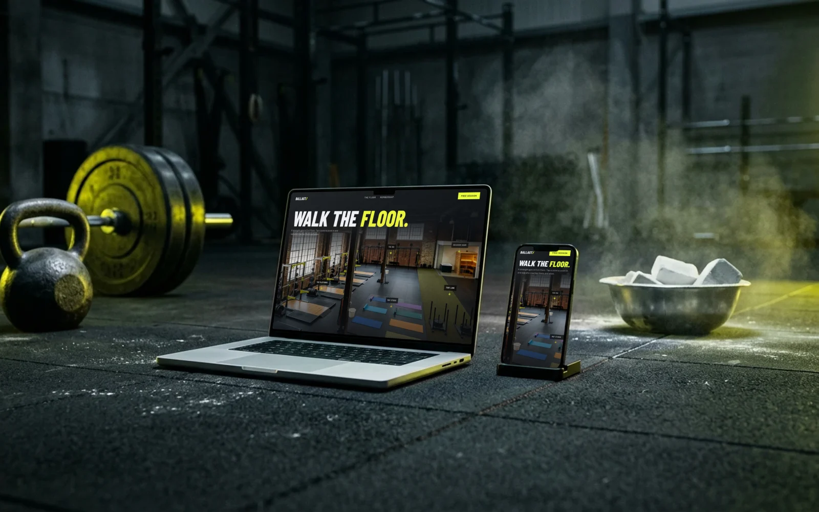 Ballast Strength Club: concept site mockup