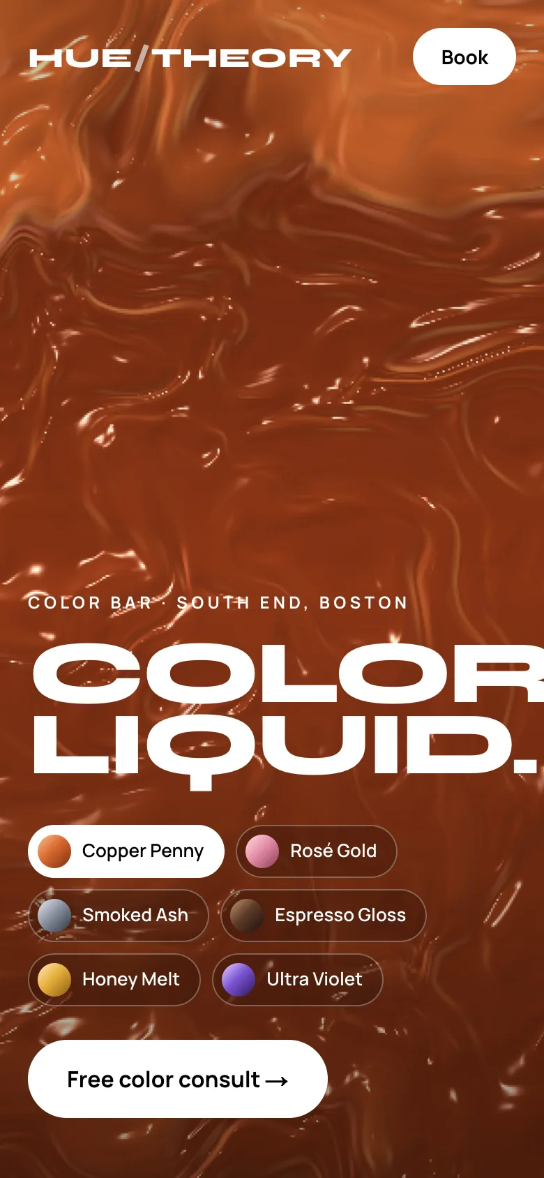 Hue Theory Color Bar concept on a phone
