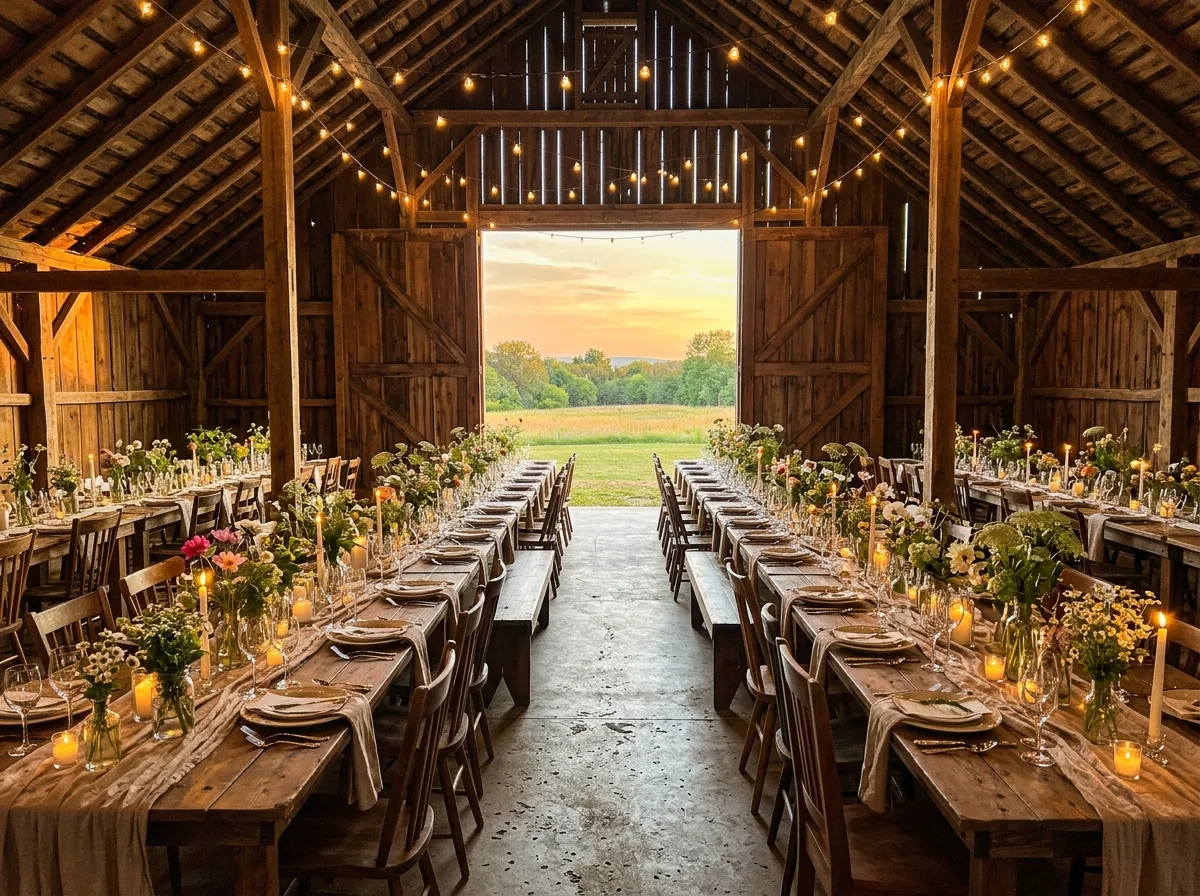 Dinner in the barn