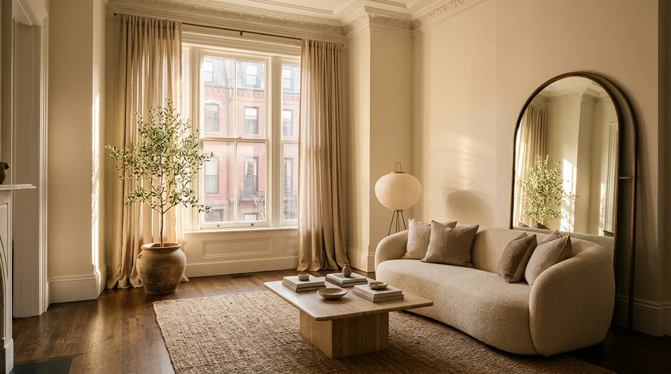 Staged: a Back Bay living room
