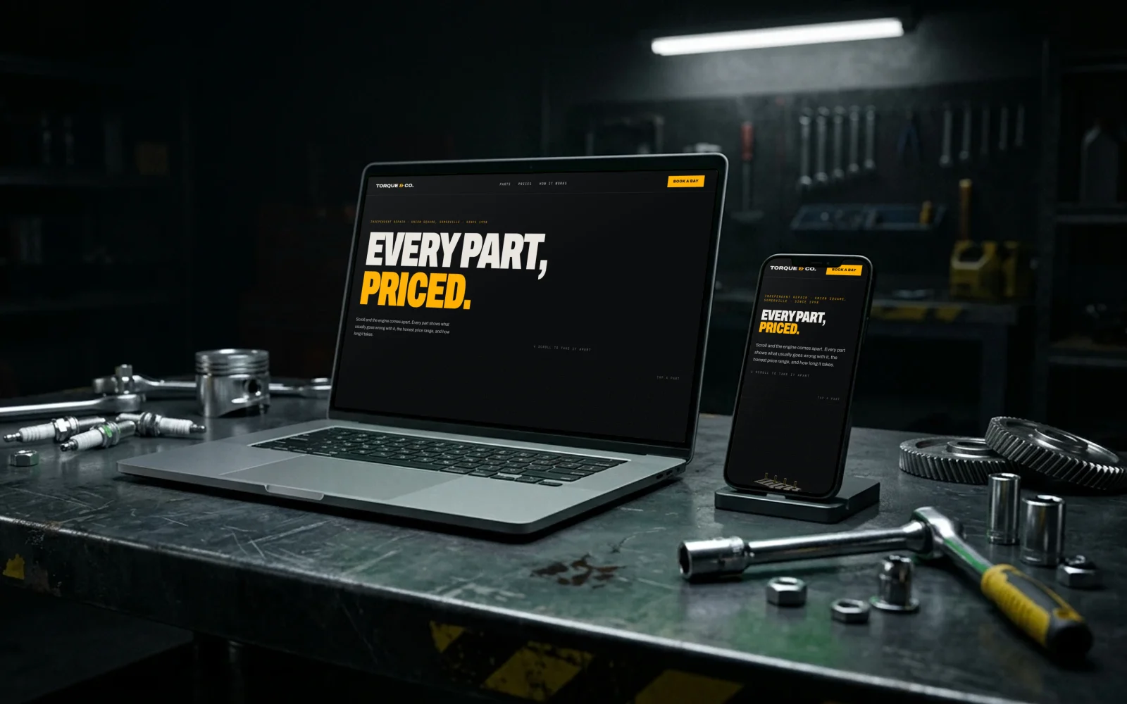Torque & Co. Auto: concept site mockup
